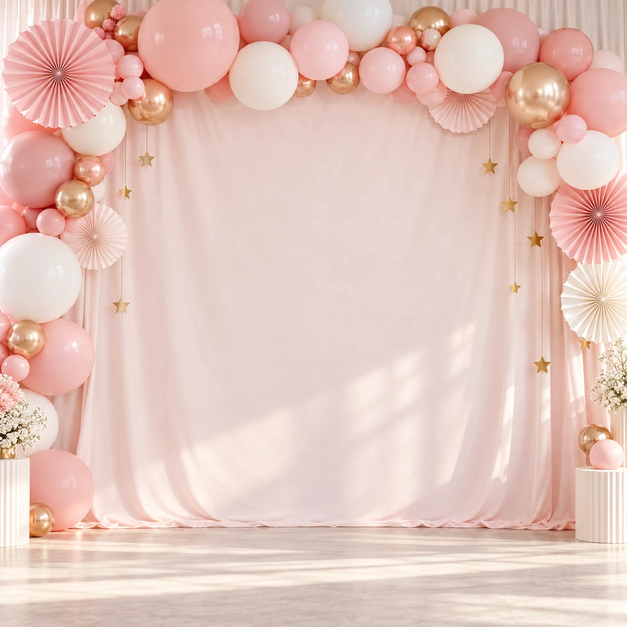 Pink Birthday Backdrop Banner