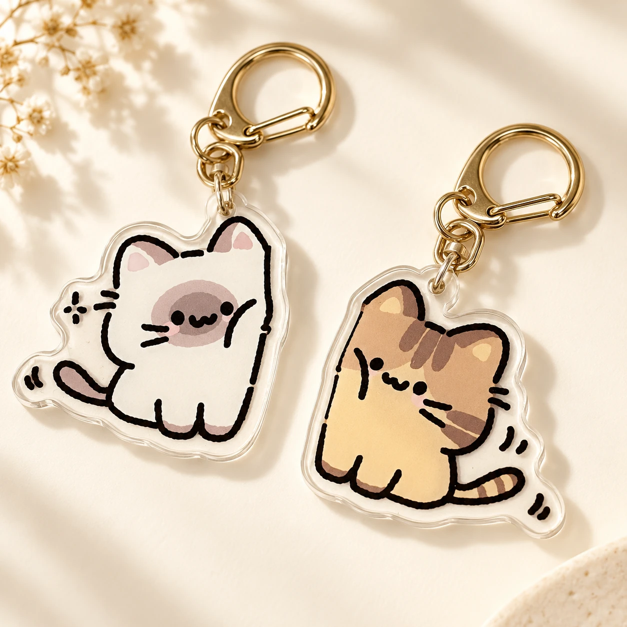 Best-Friend Cat Keychain Set