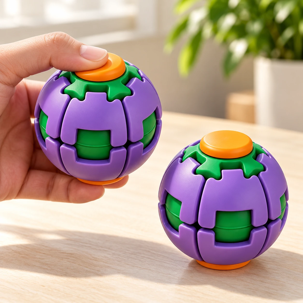 Press-and-Spin Fidget Ball