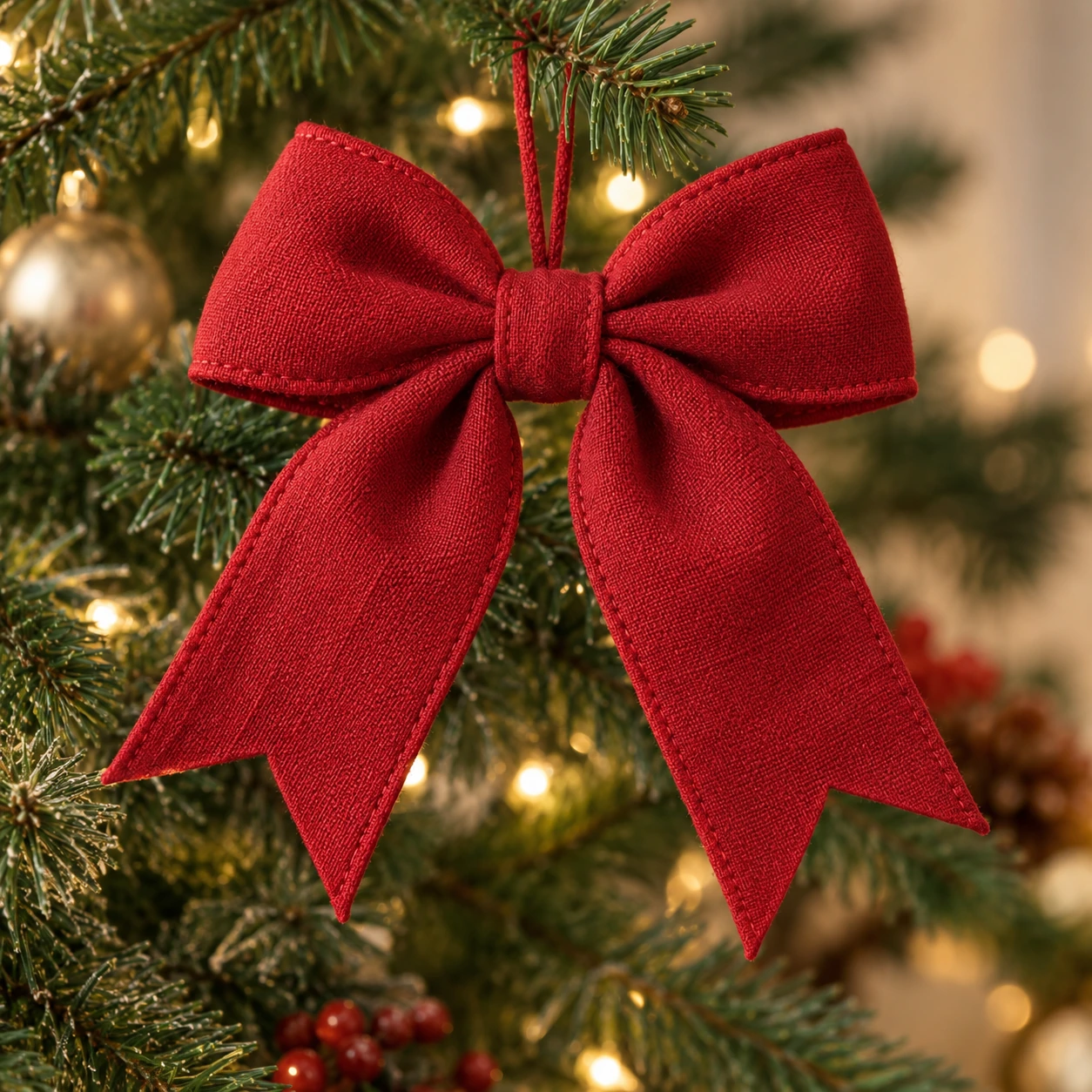 Red Christmas Tree Bow
