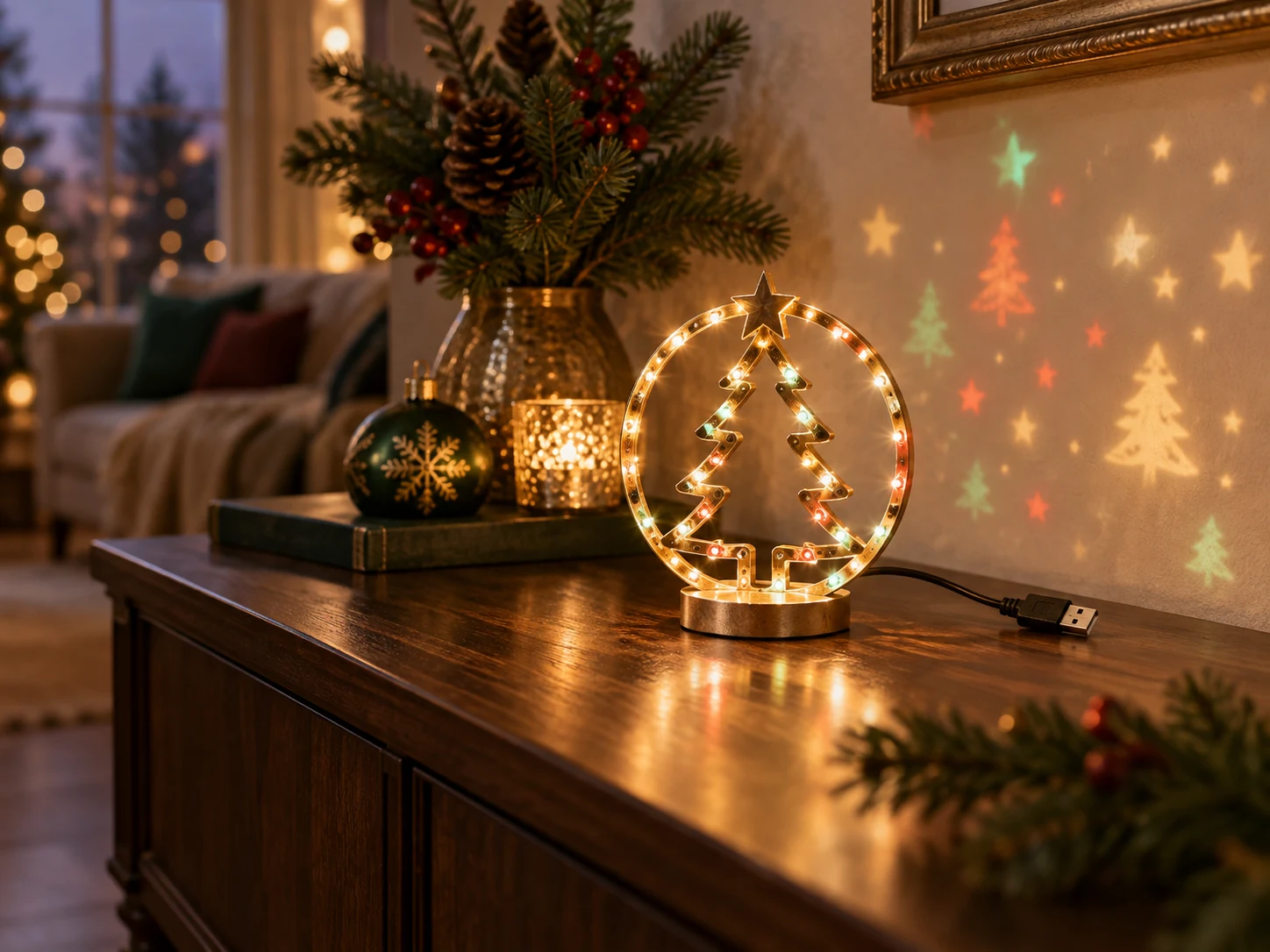 Plug-In USB Christmas Tree Decoration
