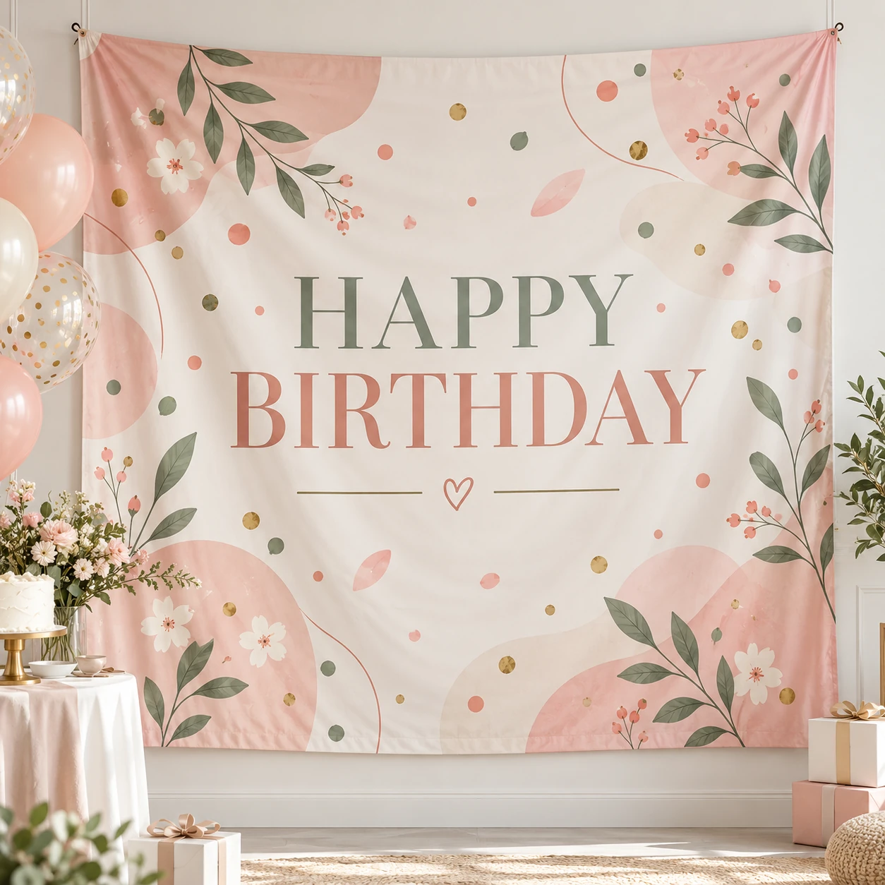 Custom Birthday Party Fabric Banner