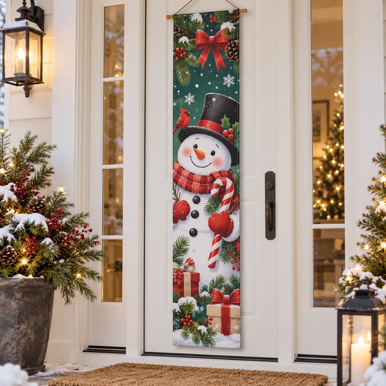 Cartoon Christmas Door Hanging Banner