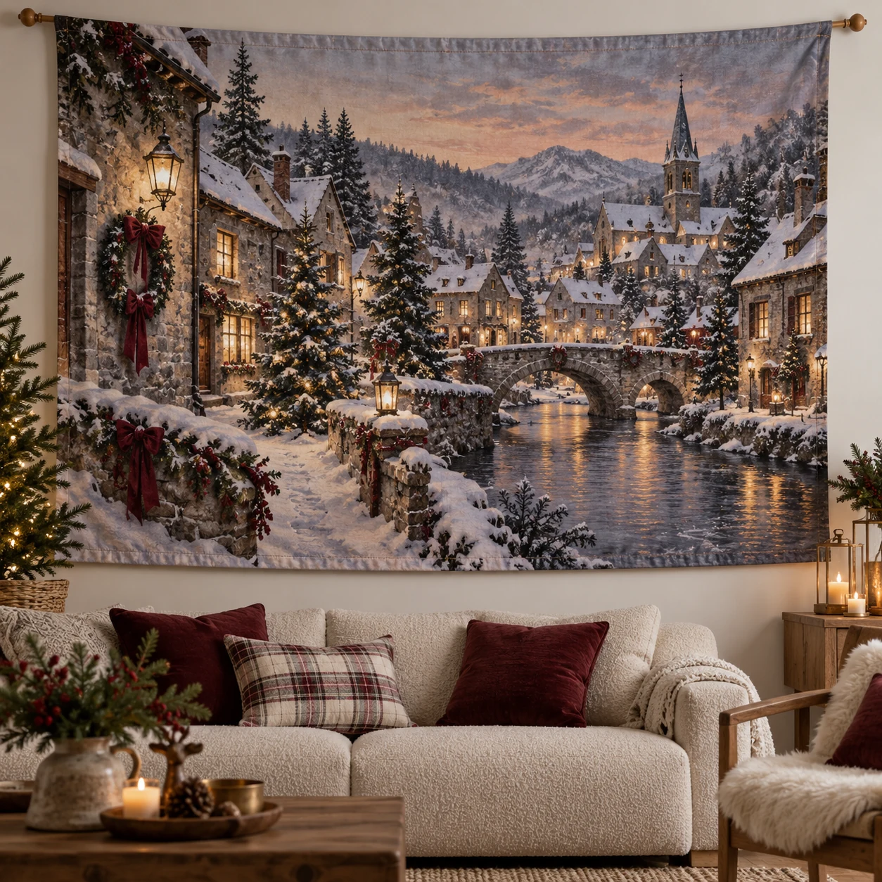 Printed Christmas Hanging Backdrop