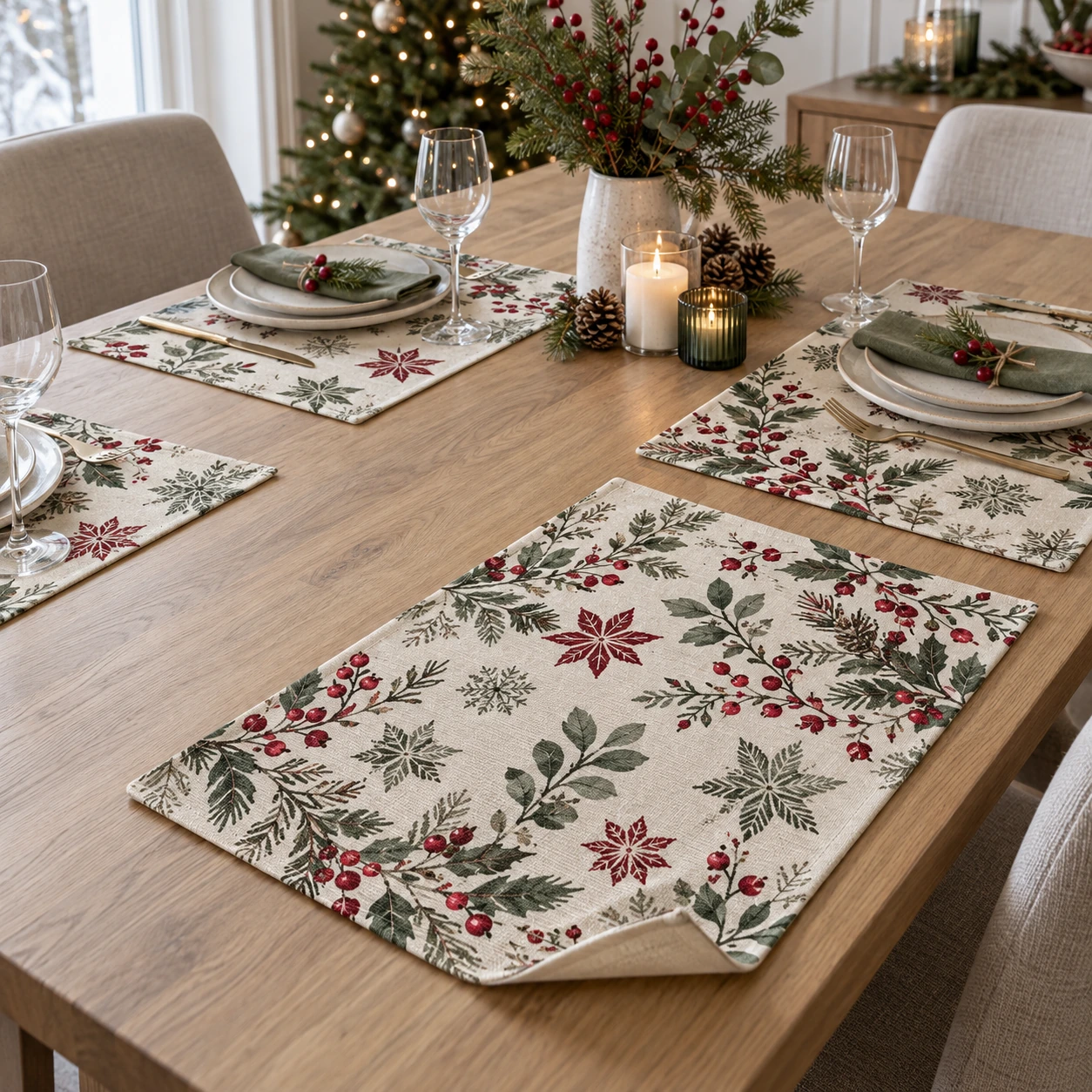 Christmas Printed Placemat Set