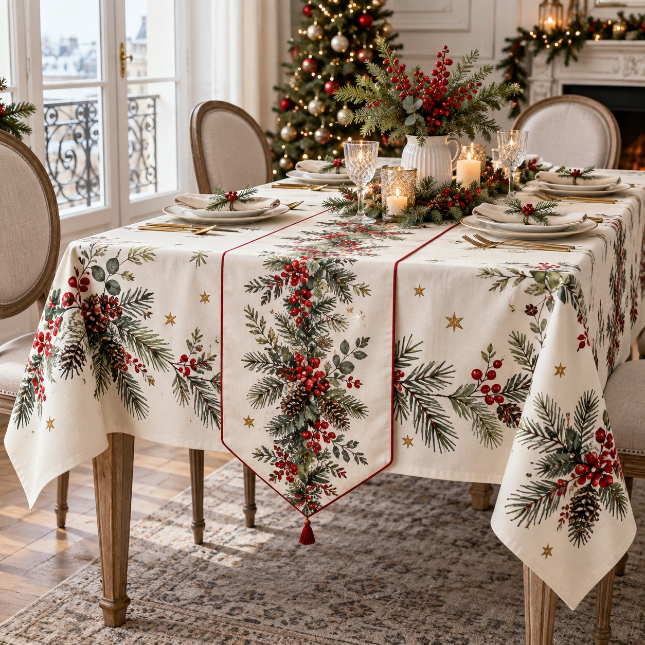 Christmas Tablecloth & Runner Set