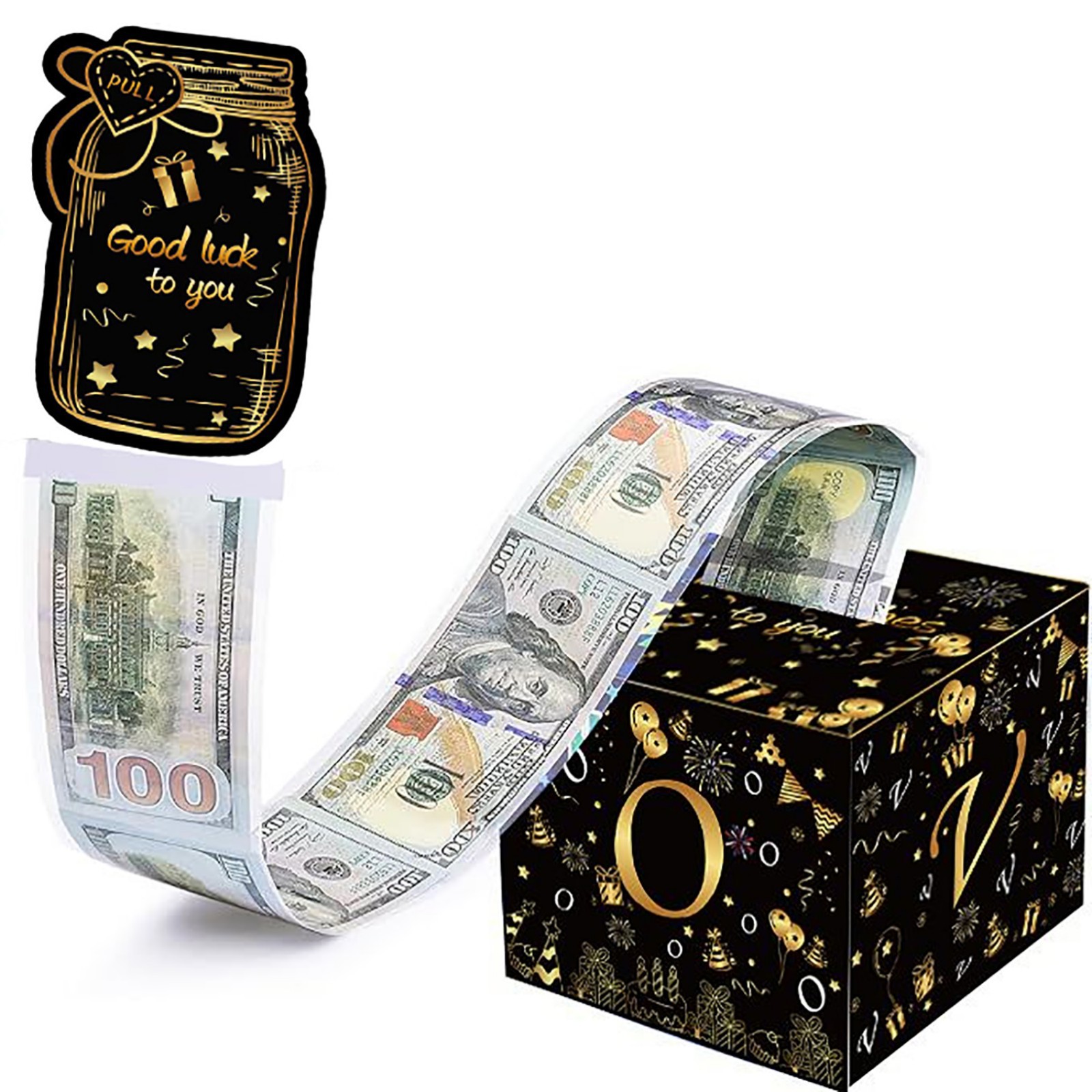 现货情人节现金礼物折叠红包惊喜抽出式现金礼物盒派对装饰布置