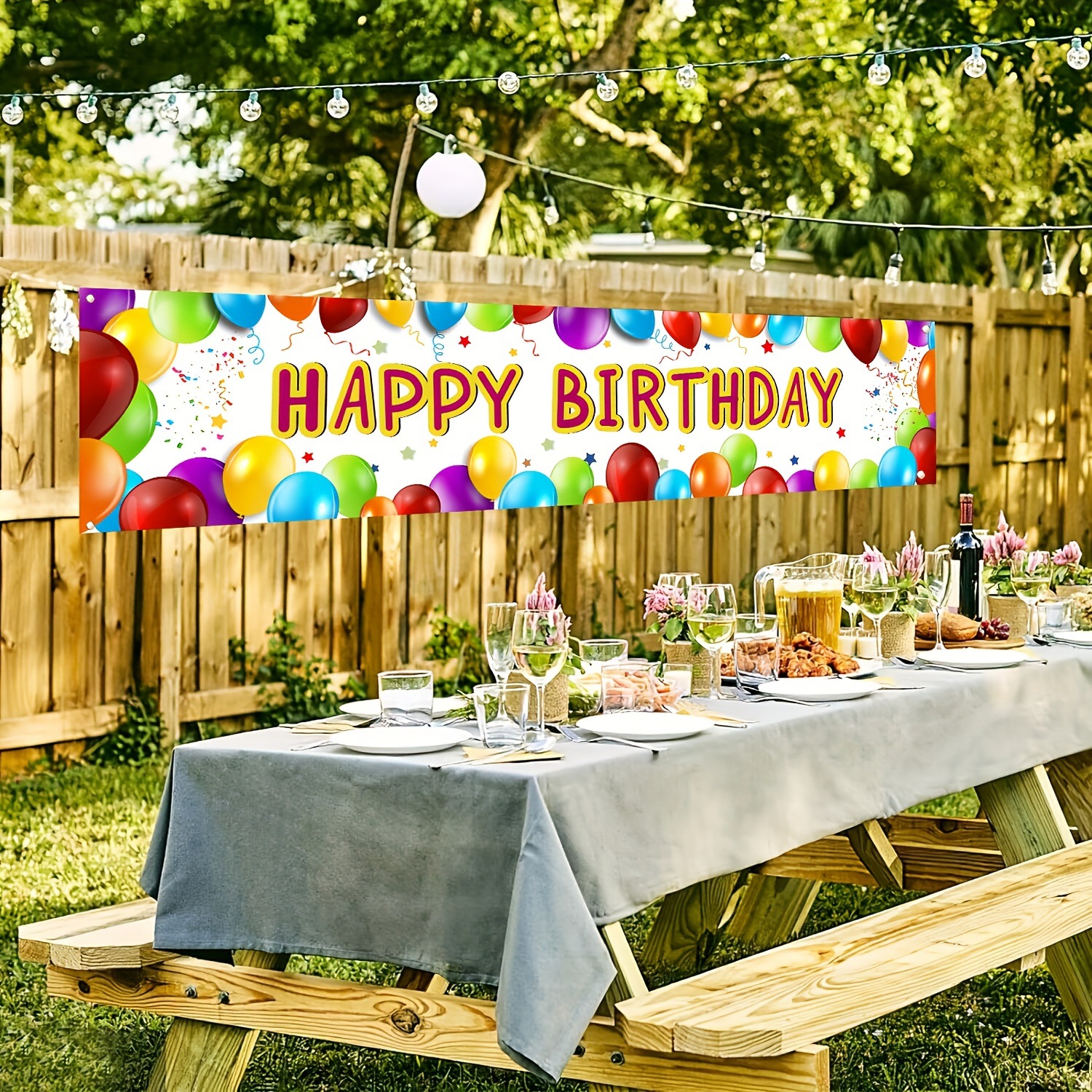 Outdoor Birthday Yard Sign Banner