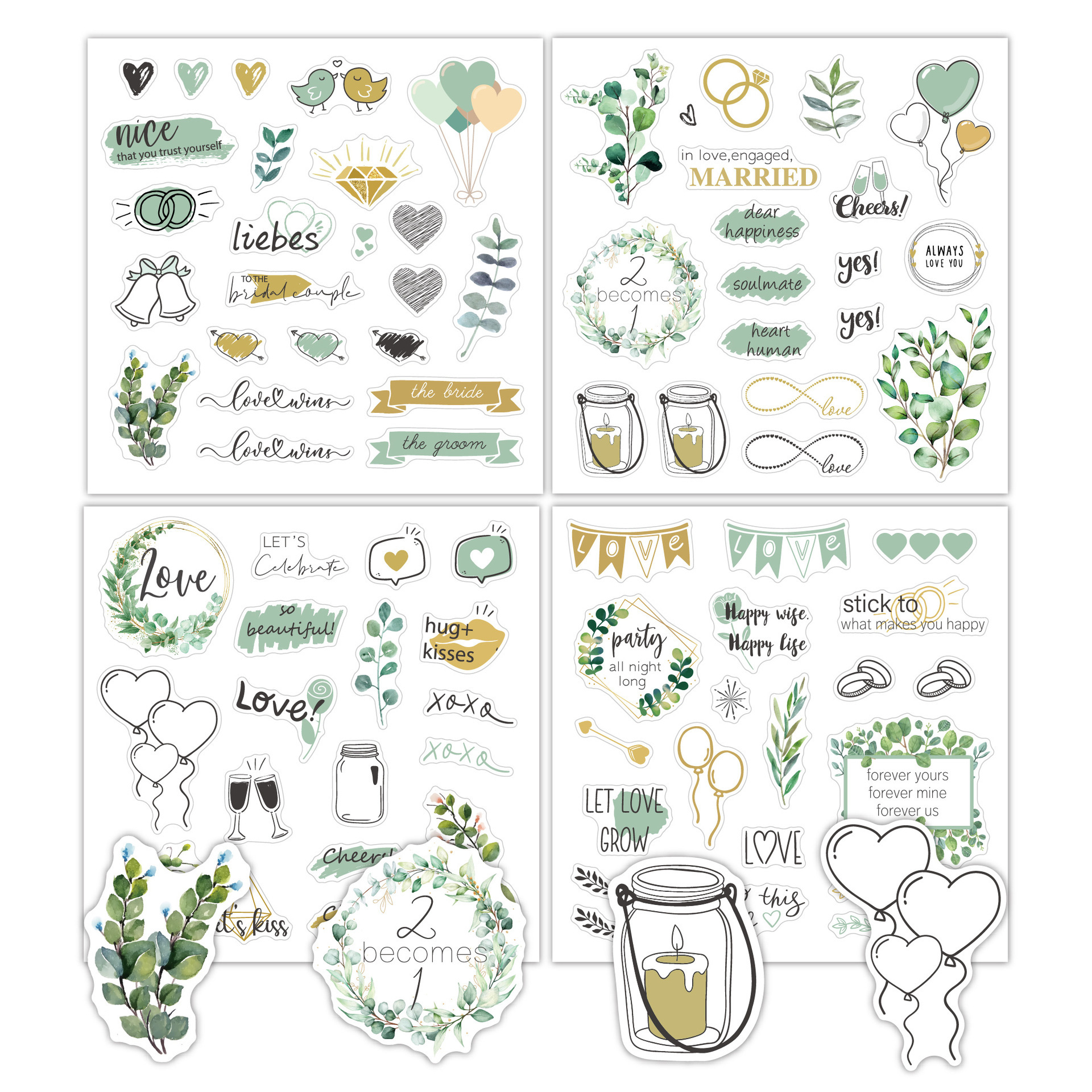 Birthday Guest Book Sticker Set · 205 Pieces