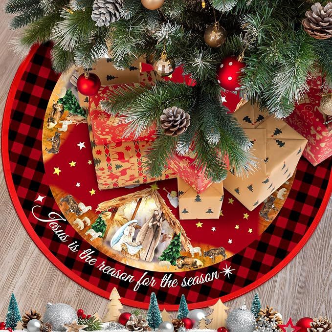 Red Christmas Tree Skirt