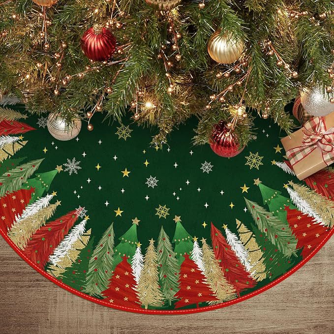 Red Christmas Tree Skirt