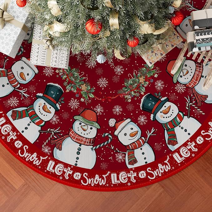 Red Christmas Tree Skirt