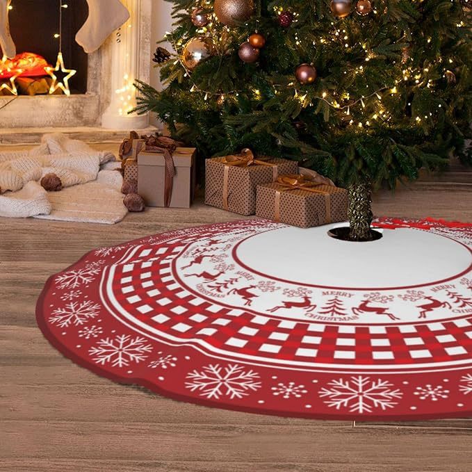 Red Christmas Tree Skirt