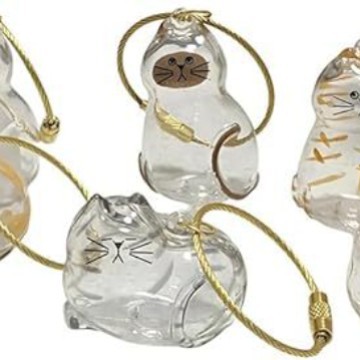 Transparent Cat-Fur Keepsake Keychain