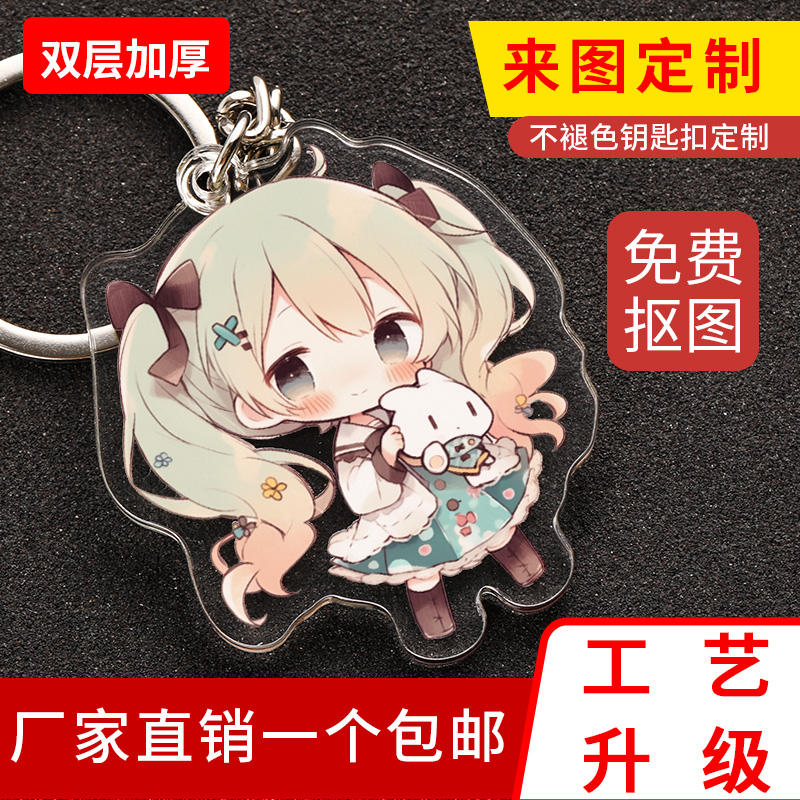 Custom Double-Sided Acrylic Photo Keychain