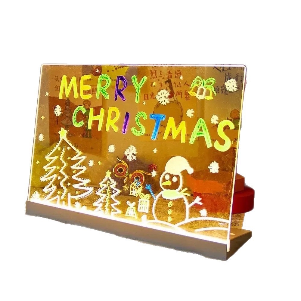 Writable Acrylic Message Board & Night Light