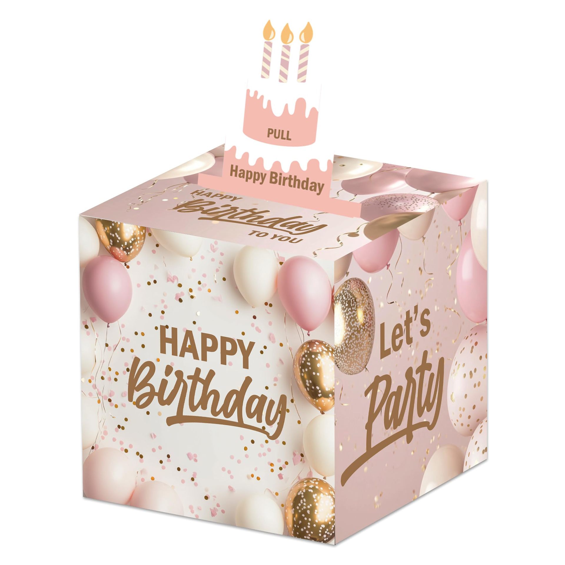 Red Birthday Surprise Cash Gift Box